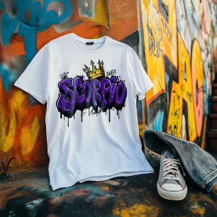 T-shirt En Tri-matière Scorpio intense Zodiac Graffiti Airbrush avec Corb