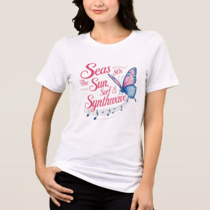 T-shirt En Tri-matière Seas the 80s - Vibes mélodiques à papillon Femmes