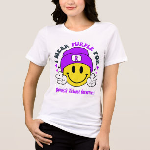 T-shirt En Tri-matière Sensibilisation à la violence familiale Ribbon Cad
