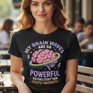 T-shirt En Tri-matière Sensibilisation à l'épilepsie Ondes cérébrales amu