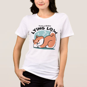 T-shirt En Tri-matière Shiba Inu Art : Juste un Shiba Lying Low