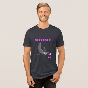 T-shirt En Tri-matière Shine Cat sur la lune T-Shirt