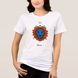 T-shirt En Tri-matière Signe du zodiaque Lion Pop Art - Illustration rétr