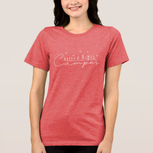 T-shirt En Tri-matière Silhouette de campeur heureux
