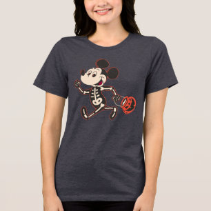 T-shirt En Tri-matière Skeleton Mickey sur Halloween