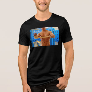 T-shirt En Tri-matière SlipperyJoe homme musclé torse nu abs poitrine vet