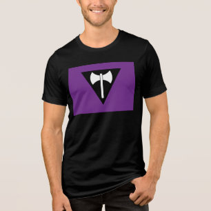 T-shirt En Tri-matière SlipperyJoe's Lesbian Pride drapeau labrys symbole