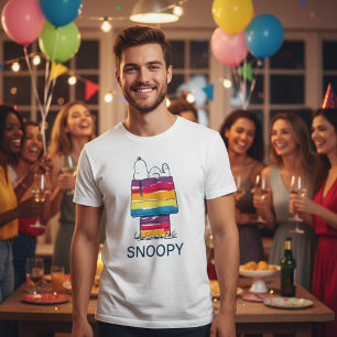 T-shirt En Tri-matière Snoopy   Rainbow Dog House