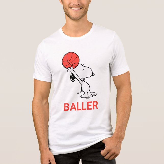 T-shirt En Tri-matière Snoopy Varsity Sports Basketball (Recto)
