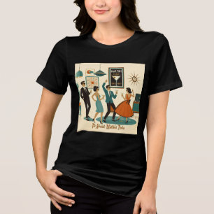 T-shirt En Tri-matière Soirée Cocktail Mid Century It's Atomic Martini Ti