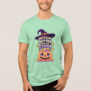 T-shirt En Tri-matière Sorcière mieux avoir mon bonbon - mignonne Hallowe