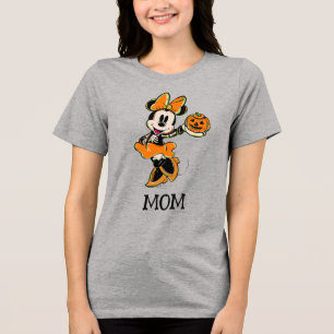 T-shirt En Tri-matière Souris Minnie vintage Skeleton Costume