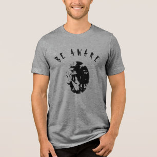 T-shirt En Tri-matière "Soyez conscient" Noir Humour/Inspiration Petit