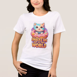 T-shirt En Tri-matière Space Cat Donut – Adorables Vibes de Snack Cosmiqu
