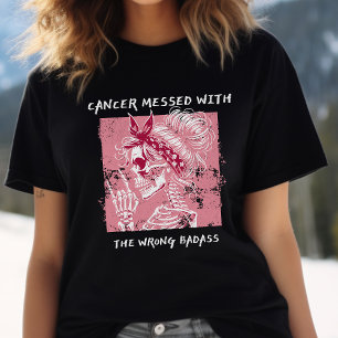 T-shirt En Tri-matière Squelette de ruban rose Chemise, combat contre le