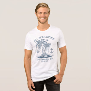 T-shirt En Tri-matière St Augustine FL - Conception de palme nautique