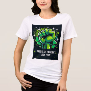 T-SHIRT EN TRI-MATIÈRE ST PATRICK'S DAY DESIGN