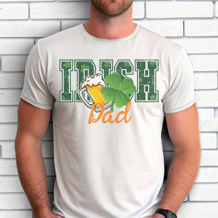 T-shirt En Tri-matière St. Patrick's Day Irlandais Bière Clover Papa T-sh