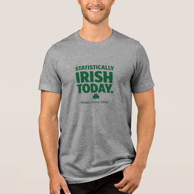 T-shirt En Tri-matière Statistically Irish - St Patrick's Day (Recto)