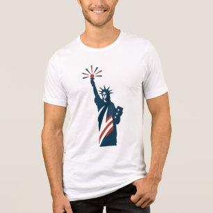 T-shirt En Tri-matière Statue de la Liberté patriotique drapeau américain