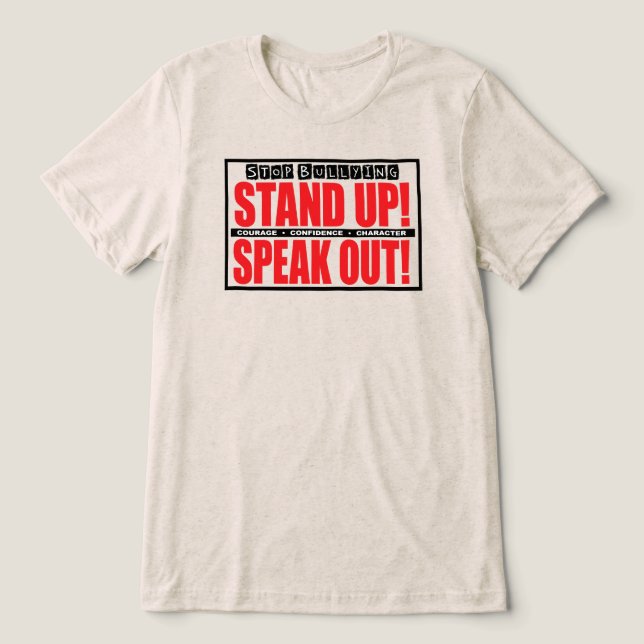 T-shirt En Tri-matière Stop Bullying - Stand Up, Speak Out (Design Recto)