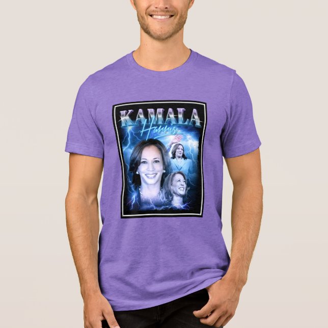 T-shirt En Tri-matière Style Kamala Harris Retro 90s (Recto)