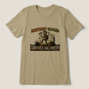 T-shirt En Tri-matière Succès Débloqué A Survécu à Halloween