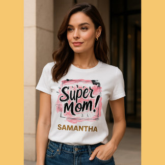 T-shirt En Tri-matière Super Maman aquarelle & croquis – Meilleure fête d