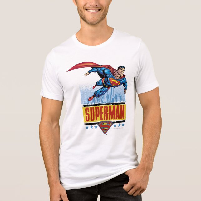 T-shirt En Tri-matière Superman avec paysage urbain (Recto)