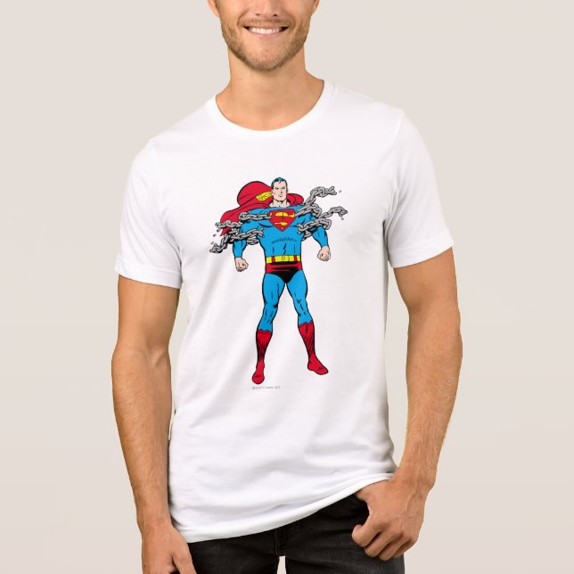 T-shirt En Tri-matière Superman brise les chaînes (Recto)