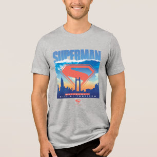 T-shirt En Tri-matière Superman Metropolis Skyline