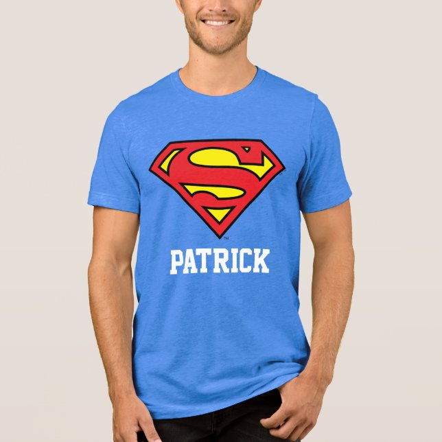 T-shirt En Tri-matière Superman | Nom personnalisé (Recto)