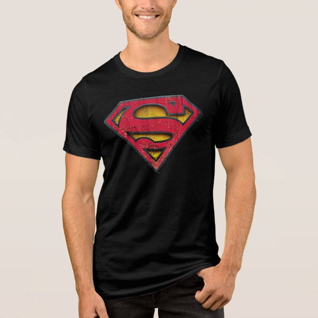 T-shirt En Tri-matière Superman S-Shield | Logo en détresse (Recto)