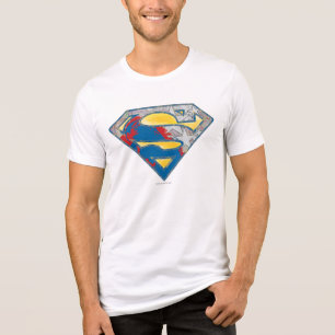 T-shirt En Tri-matière Superman S-Shield Logo gris jaune rouge noir