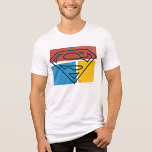 T-shirt En Tri-matière Superman S-Shield Logo rouge bleu jaune