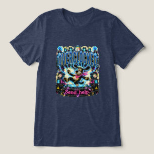 T-shirt En Tri-matière Surcharge Envoyez de l'aide Drôle de Burnout