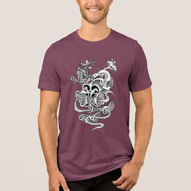 T-shirt En Tri-matière Surreal Writhing Weird Abstract Art Graphic (Recto)