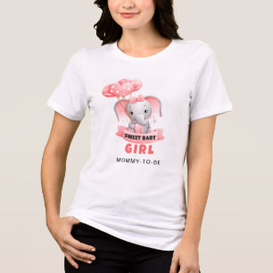 T-shirt En Tri-matière Sweet Baby Elephant Baby shower