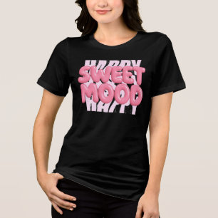 T-shirt En Tri-matière Sweet Mood Bubble rose Lettrer mignonne esthétique