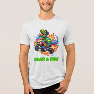T-shirt En Tri-matière T.Rex Monster Truck | Conception de dessin animé d