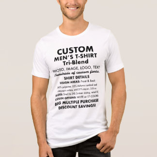 T-shirt En Tri-matière T-shirt blanc personnalisé pour hommes