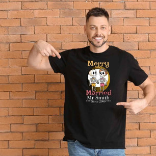 T-shirt En Tri-matière T-shirt couple skeleton amusant