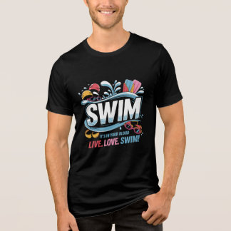T-shirt En Tri-matière T-shirt de la passion de la natation.