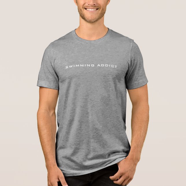 T-shirt En Tri-matière T-shirt mince homme | Addict de natation (Recto)