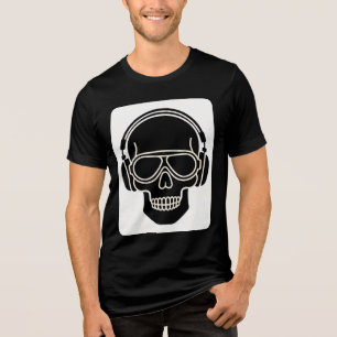 T-shirt En Tri-matière T‑Shirt Silhouette de Tête Casque Minimaliste