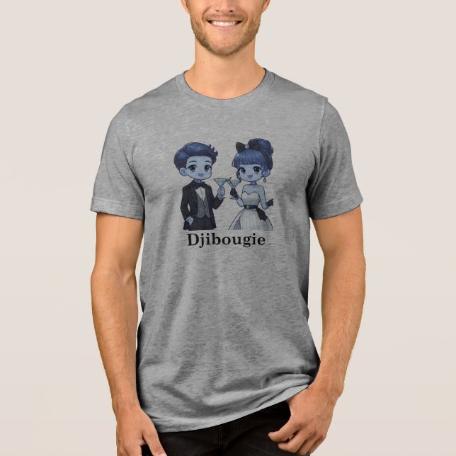 T-shirt En Tri-matière T-shirt Unisex Tri-mixend Djibouti (Recto)