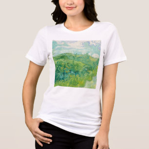 T-shirt En Tri-matière Tableau de Vincent Van Gogh Champ de blé vert