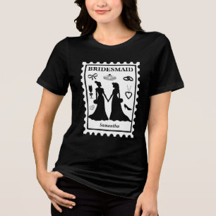 T-shirt En Tri-matière Tampon Personnalisé pour Demoiselles d'Honneur