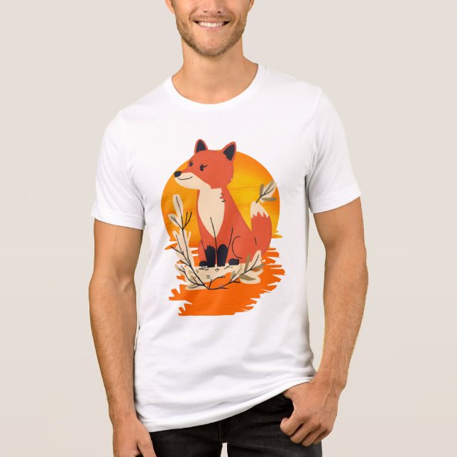 T-shirt En Tri-matière Te renard d'ANIMAL Nature Te graphique inspiré (Recto)