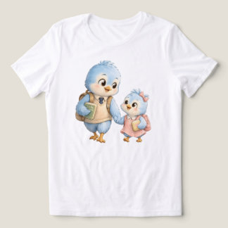 T-shirt En Tri-matière Tee-shirt ajusté pour femmes Famille d'oiseaux mig